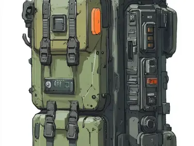 Tactical Military Backpack - Low Poly 3D Model for Games 3D model