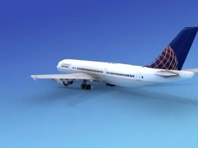 Airbus A-300 Continental 2 3D model