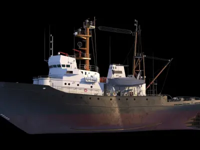 Border patrol ships project 745 p 3D model