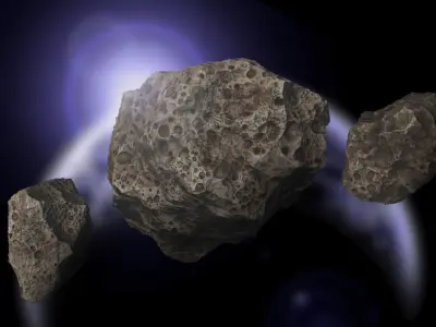 Asteroids of Andromeda  Low-poly 3D model