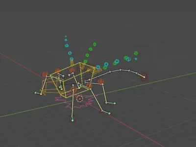 Dragonfly rig with animation blend file Free 3D model