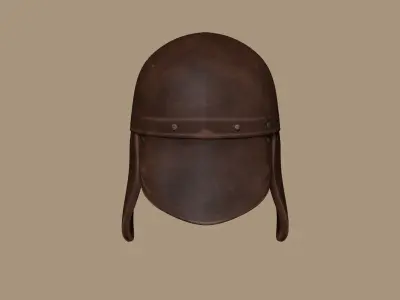 Leather Helmet - Medieval Character Design Low-poly 3D model