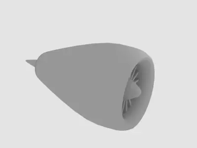 Free Cylinder Jet Eninge Free low-poly 3D model