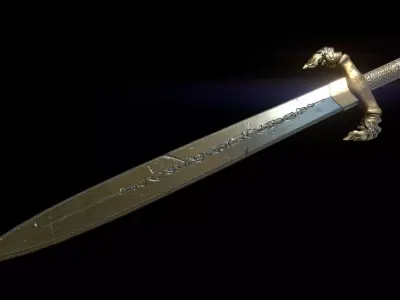 Khmer Ancient Sword Low-poly 3D model