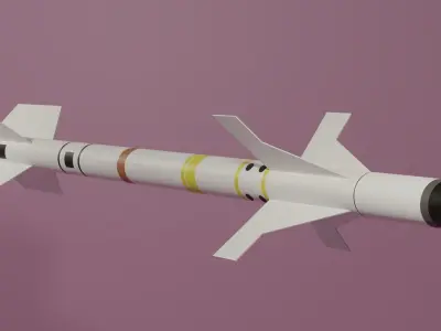 AIM-9 Sidewinder Missile Low-poly 3D model