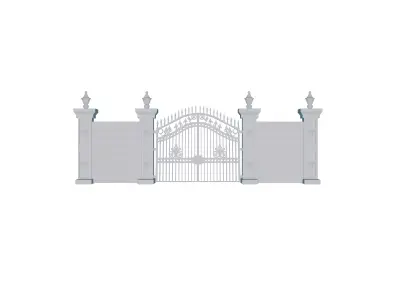 Classic Iron Gate with Ornamental Details 3D print model