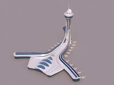 0198 - Airport Building 3D model