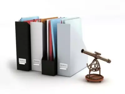 Black And Gray File Holders 3D model