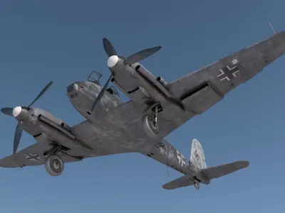 Me410 Heavy Fighter 3D model