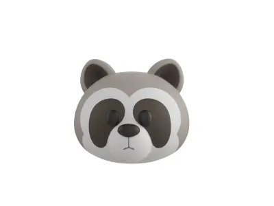Prop150 Raccoon Head 3D model