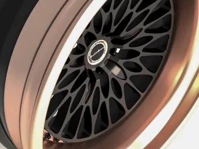 brixton forged HS1 3 piece wheel 3D model