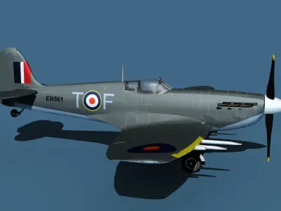 Supermarine Spitfire Mk5C V06 RAF 3D model