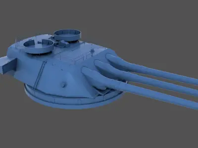 Yamato type94 46cm turrets - Commercial license -1-100 scale 3D print model