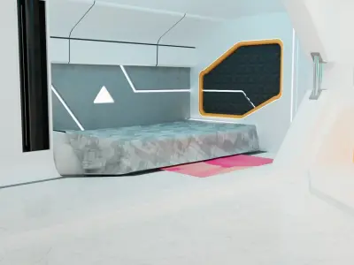 SCI-FI Interior BedRoom Model 3 3D model