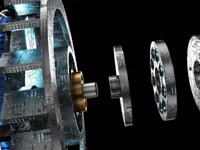 engine Low-poly 3D model