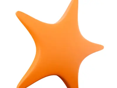 3d  brown Starfish icon 3D model