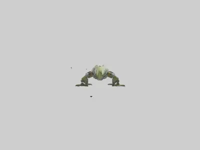 Robot version of a lizard model Low-poly 3D model