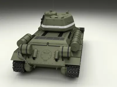 T-34 85 with Interior 3D model