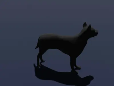 Cartoon Dog rigged 3D model Low poly Free low-poly 3D model