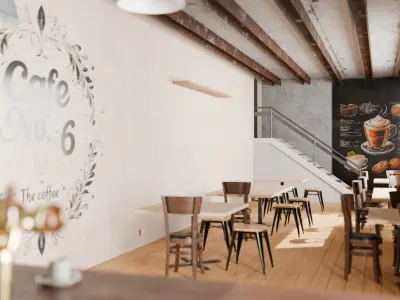 Cosy Coffee Shop 3D model