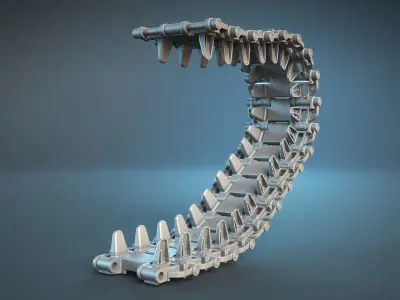  ZSU-23-4 Shilka Tracks High-Poly 3D model