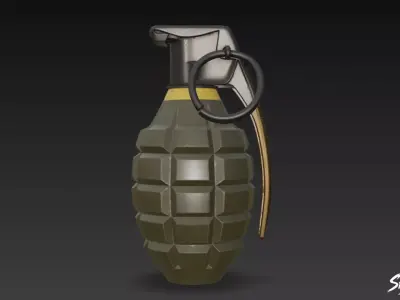 Grenade Modern Low-poly 3D model