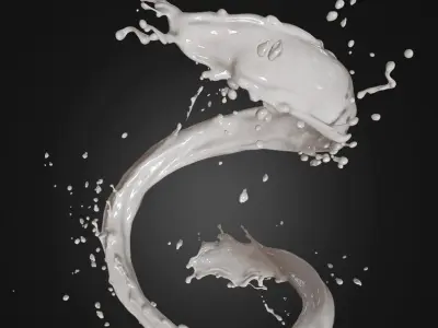 Splash curved 3D model