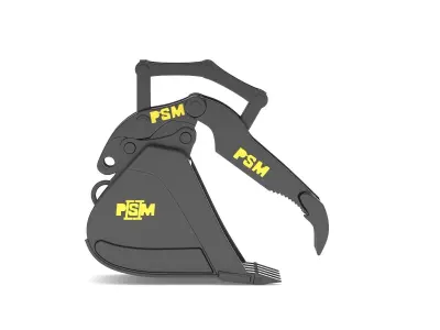 PSM Bucket Progressive Link Hydraulic Thumbs 3D model