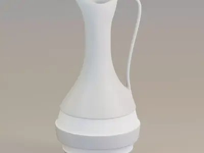 Vintage ceramic pitcher Low-poly 3D model