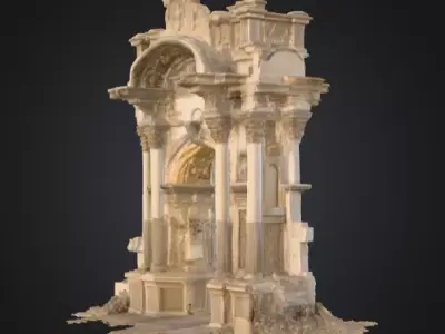 Majestic Ruins Low-poly 3D model