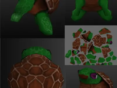 turtle001 world of warcraft shards Low-poly 3D model