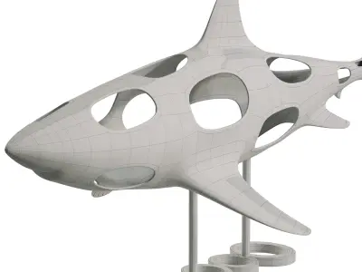 Shark Statue 3D model