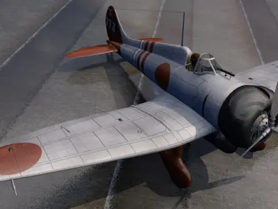 Mitsubishi A5M2 Claude 3D model