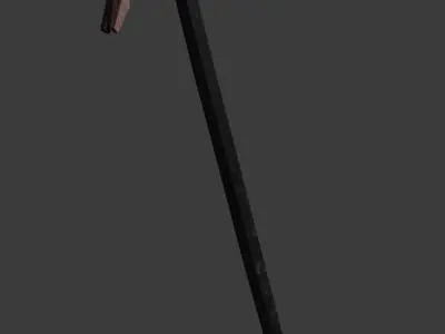 Rusty Crowbar Low-poly 3D model