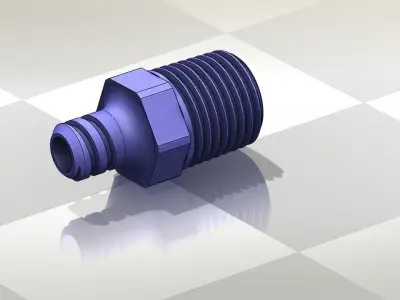 6 Luer to G1-4 tap adapter for medical equipment Free 3D print model