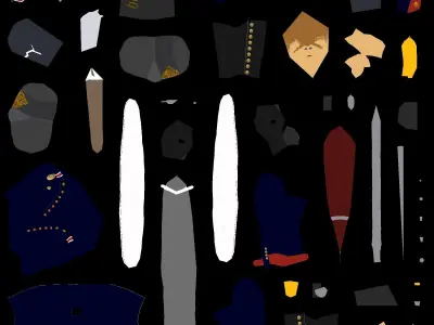 Chasseur light TROOP napoleon Low-poly 3D model