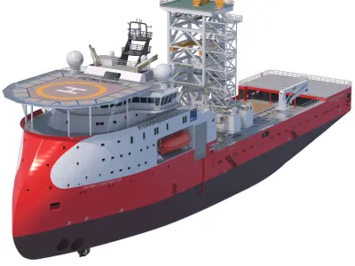 Construction Well Intervention Vessel Skandi Constructor 3D model