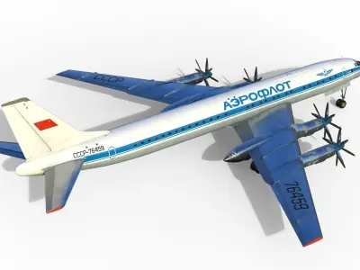 Tupolev Tu-114 3D model