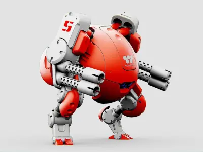 MILITARY BOT M-200 Rigged for Unreal Engine - Unity - MIXAMO 3D model