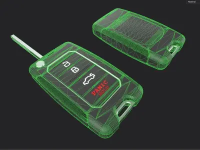 Car key Model 9 Low-poly 3D model