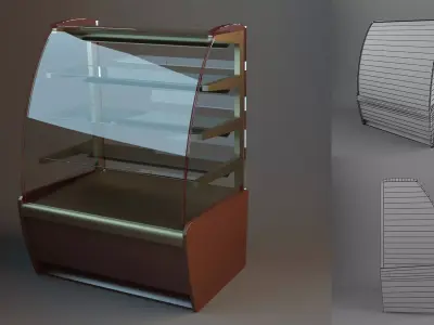 Showcase bakery display case 3D model