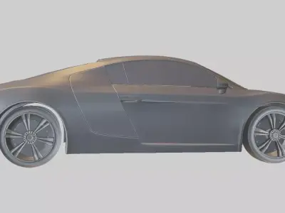 Luxury Sports Car Low-poly 3D model