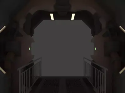 Sci-fi corridor 2 3D model purchase