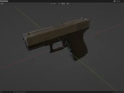 Glock 19 Low-poly 3D model