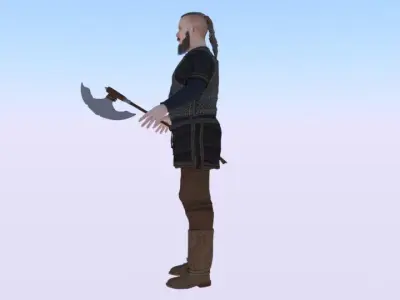Viking Low-poly 3D model
