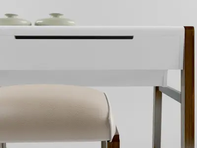 Asian styled table and chair Free low-poly 3D model