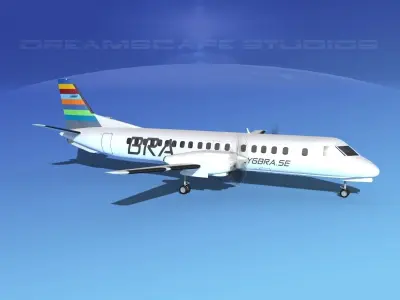 SAAB 2000 BRA 3D model