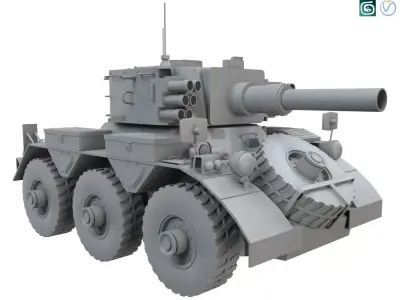 Saladin Armored Car-Clay Version 3D model