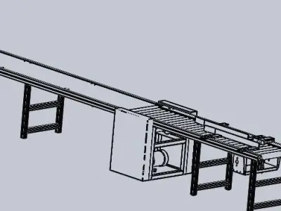 Line roller conveyor 3D model