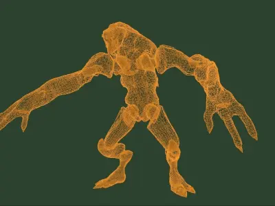 Alien Low-poly 3D model 13
